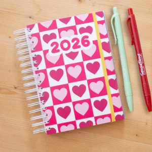 Agenda A6 Diária 2026 Argolas LOT OF LOVE