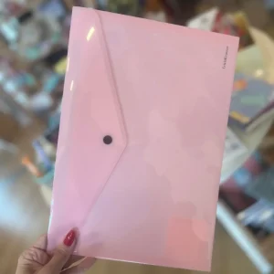 Bolsa Envelope A4 com mola Pastel Rosa