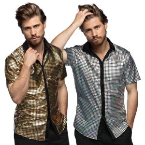 Fato camisa brilhante – 2 cores à escolha