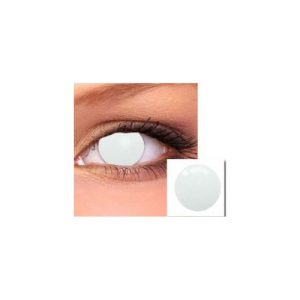 Par de lentes de contacto com olho branco integral
