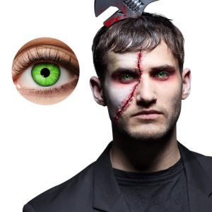 Par de lentes de contacto verdes