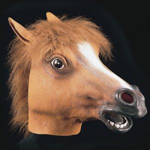 Máscara de cavalo de látex de luxo
