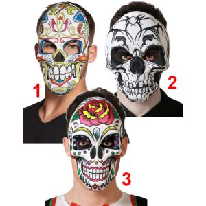Máscara de esqueleto do Dia dos Mortos – 3 modelos à escolha