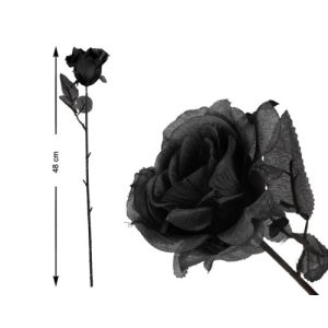 Rosa preta em tecido