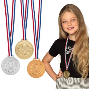 Conjunto de 3 medalhas
