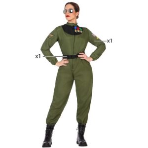 Fato de piloto de caça feminino