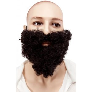 Barba preta encaracolada