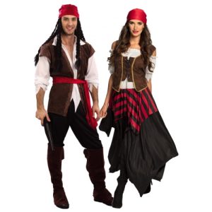 Fatos de pirata para homem + mulher