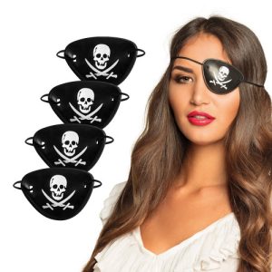 Lote de 4 tapa-olhos pirata
