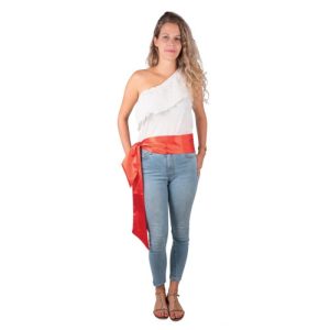 Cinto vermelho de tecido
