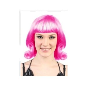 Promoção peruca Sheila rosa fluorescente
