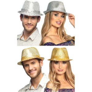 Chapéu borsalino com lantejoulas – 3 cores à escolha