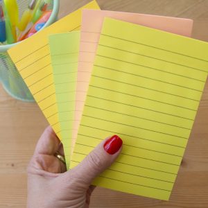 Kit 4 Blocos Sticky Notes 100 folhas (101x152mm) Pautados
