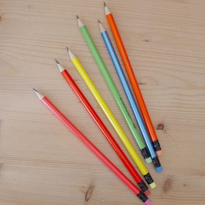 Kit 6 Lápis HB Simples Néon